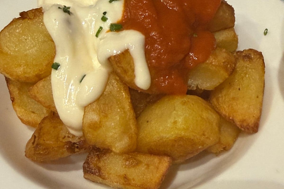 Patatas bravas at Cervecería Catalana