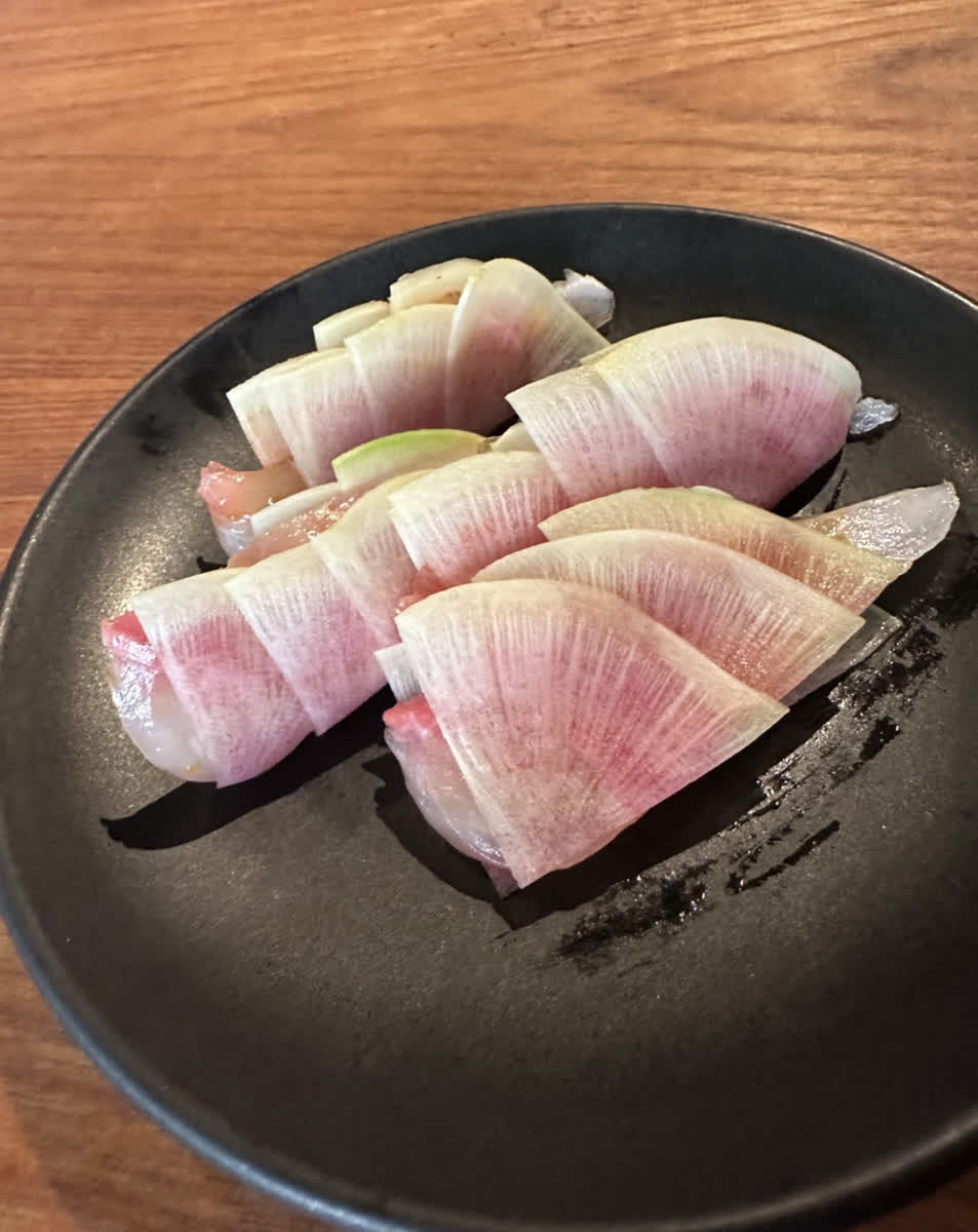 Watermelon radish at Mister Jiu's